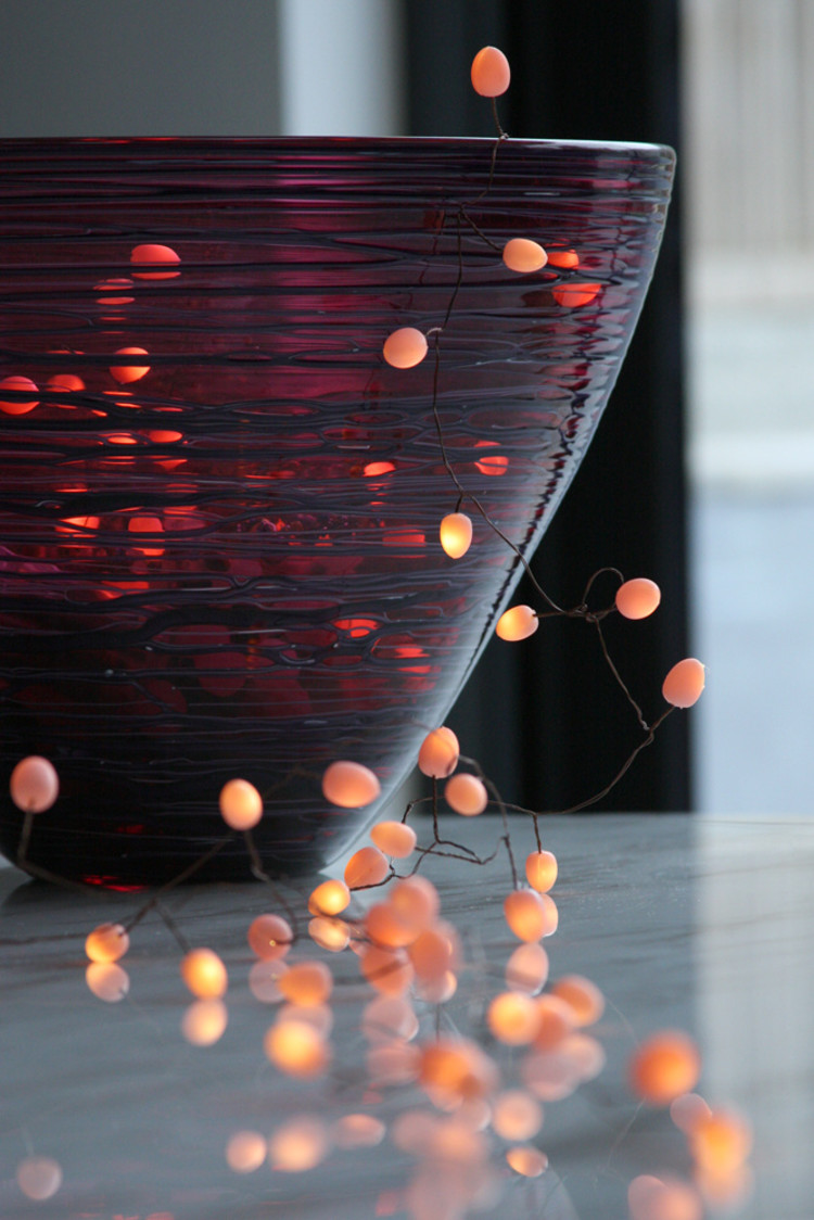 Lightstyle London Peach Teardrop Light Garland