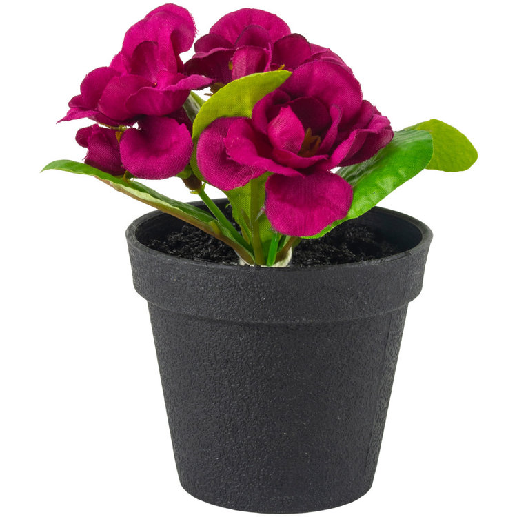 Grand Illusions Mini Purple Faux Potted Primula