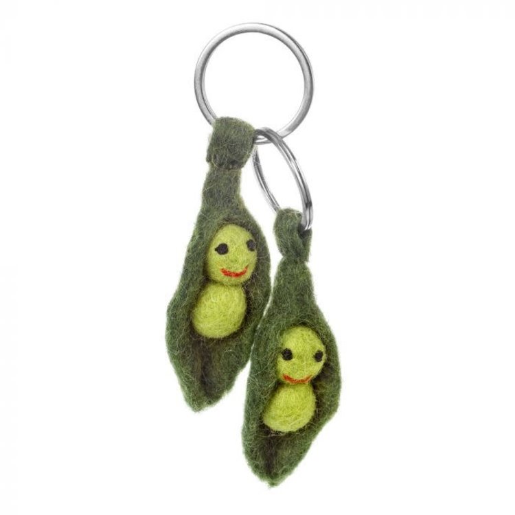 Felt So Good Handmade Felt 'Peas in a Pod' Friendship Keyrings