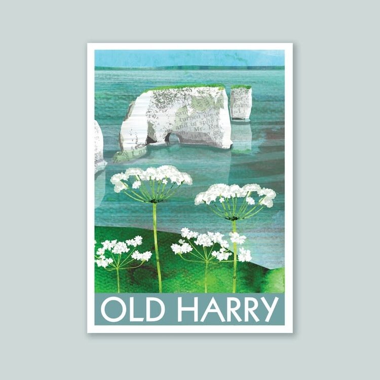 Maria Burns Old Harry Rocks Illustrated Print