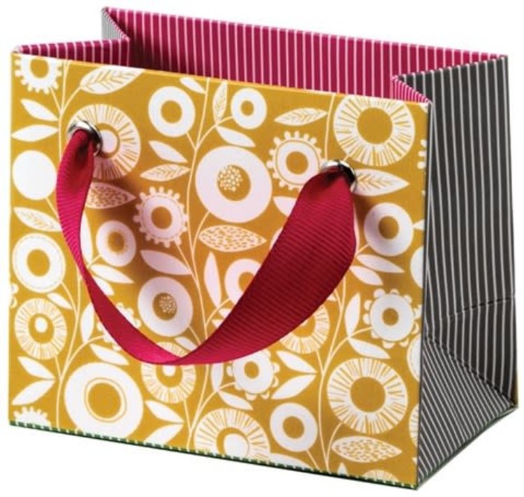 Cinnamon Aitch Gift Bag - Mustard Floral