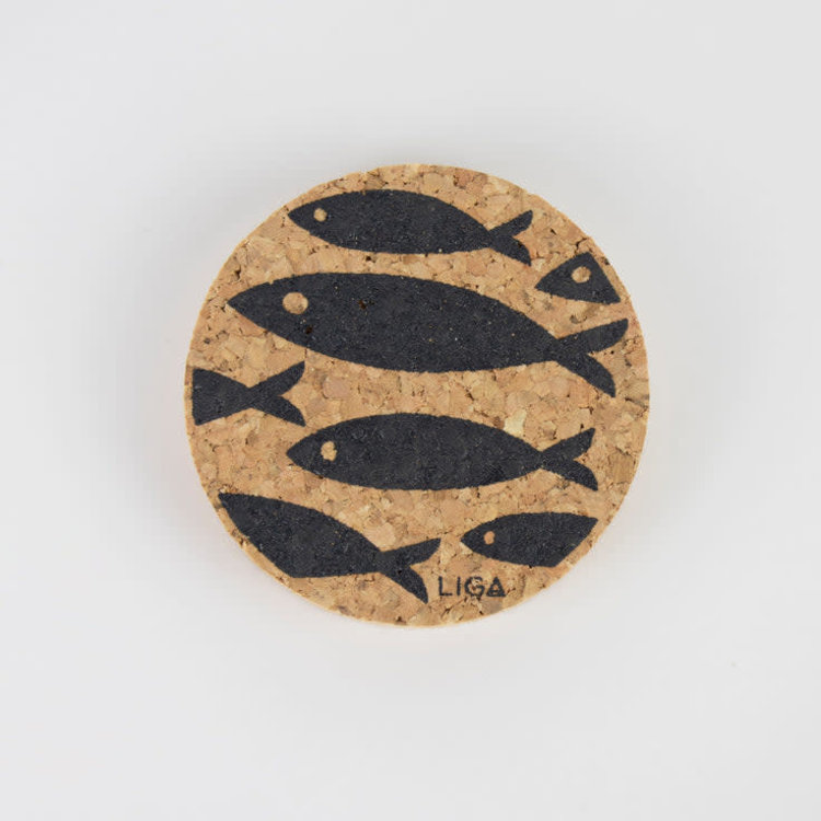Love Liga Round Cork Fish Magnet