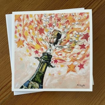 Andrea Hook 'Celebrate!' Champagne Art Card