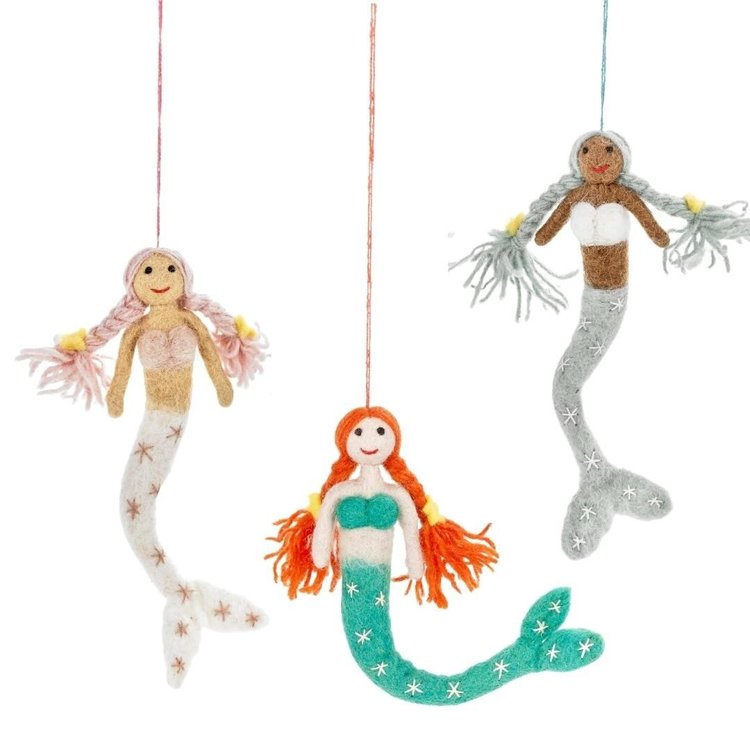 Felt So Good Handmade Felt Mermaid Hanging Decoration
