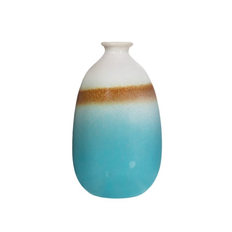 Sass & Belle Turquoise Ombre Glazed Vase