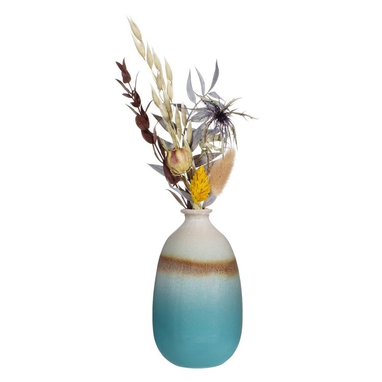 Sass & Belle Turquoise Ombre Glazed Vase