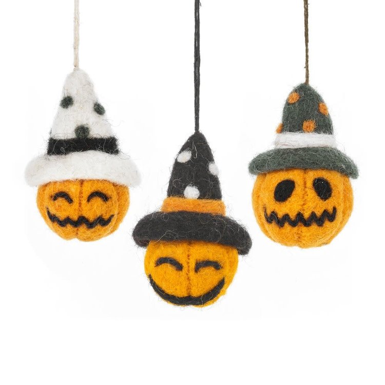 Felt So Good Handmade Felt Pumpkin Bauble Hanging Decoration