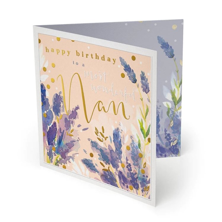 Whistlefish 'Most Wonderful Nan' Embossed Birthday Card