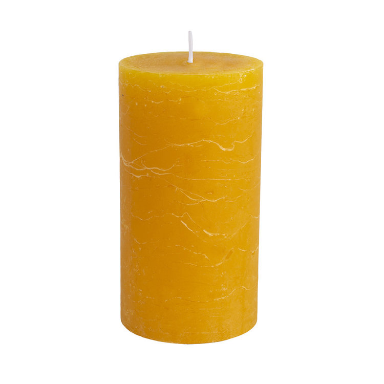 Grand Illusions Ochre Rustic Pillar Candle