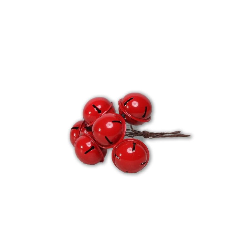 Seasons Green Wired Set of Red Bells