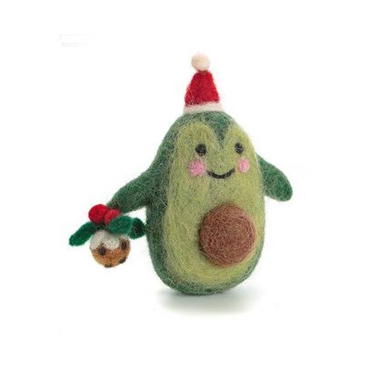 Amica Handmade Felt Christmas Avocado Decoration