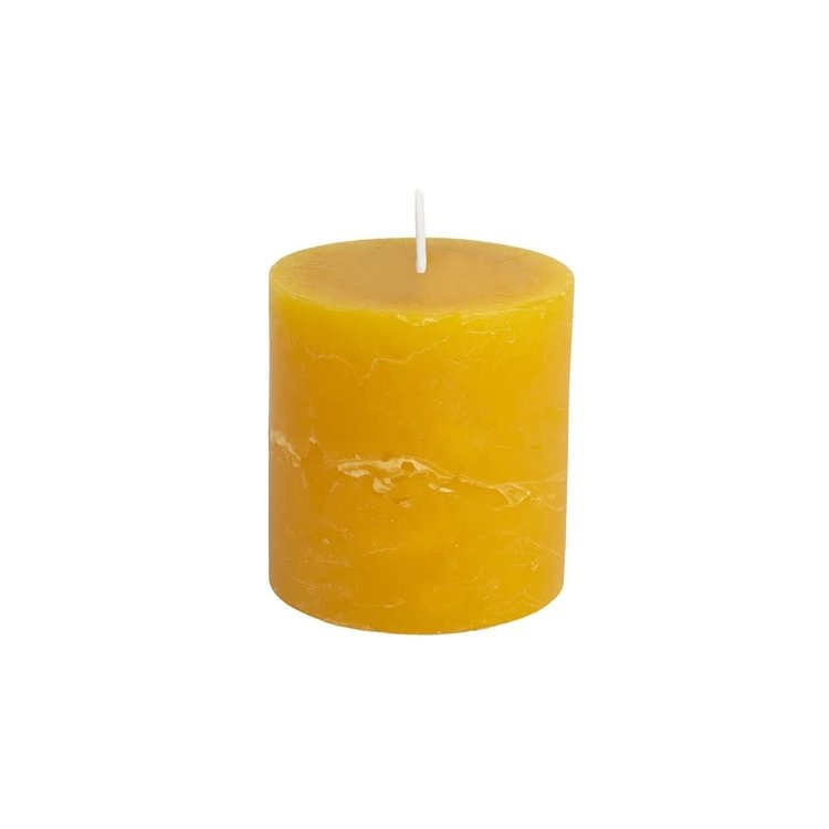 Grand Illusions Ochre Rustic Pillar Candle