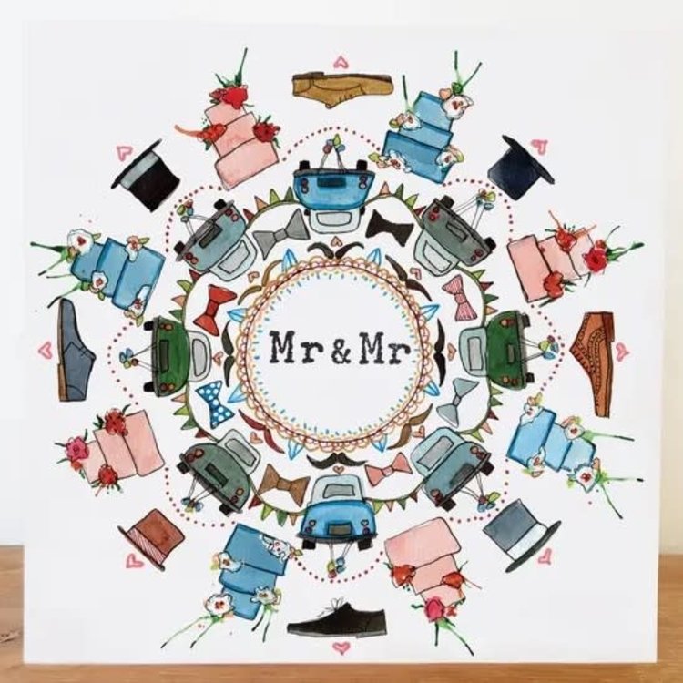 Kaleidoscope 'Mr & Mr' Gay Wedding Card