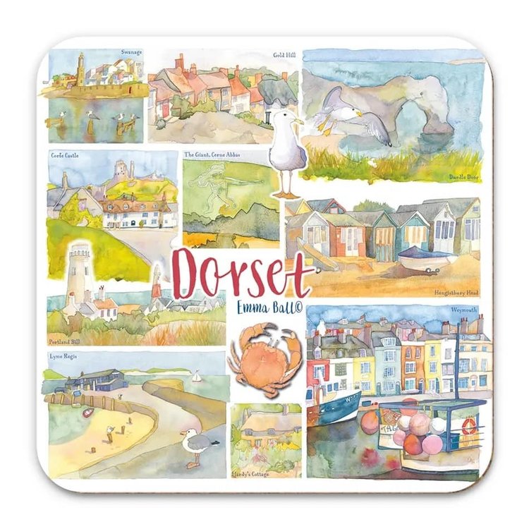 Emma Ball 'Dorset' Melamine Coaster
