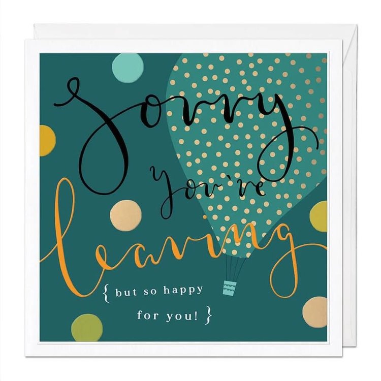 Whistlefish 'Sorry You're Leaving' Luxury Embossed Card