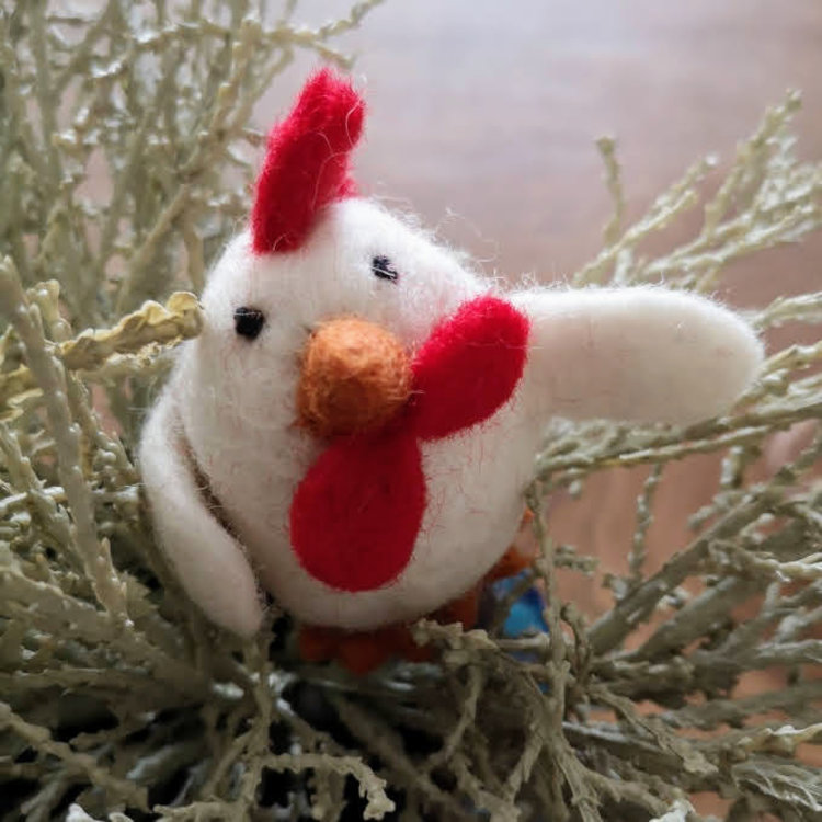 Felt So Good Handmade Felt Chattering Chick Hanging Decoration - Assorted