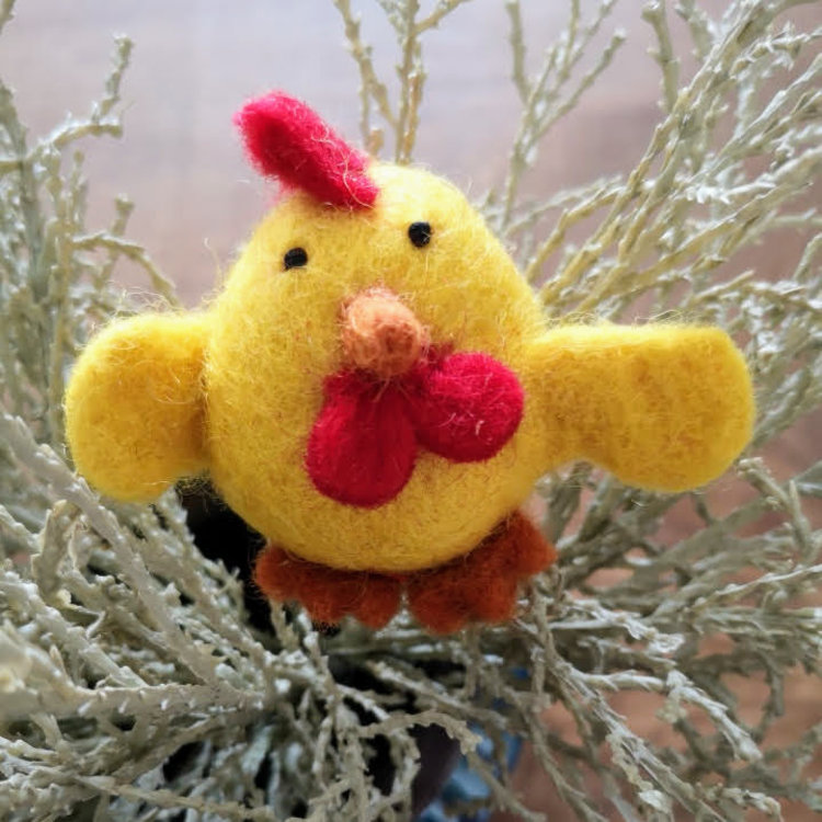 Felt So Good Handmade Felt Chattering Chick Hanging Decoration - Assorted