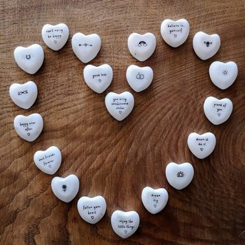 Send With Love Sentiment Heart Stone - 12 Designs