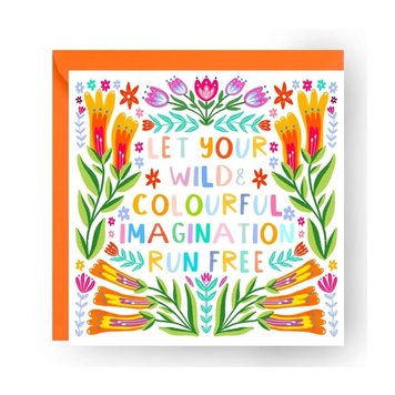 The Sunshine Bindery 'Wild & Colourful Imagination' Recycled Greetings Card