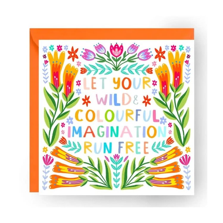 The Sunshine Bindery 'Wild & Colourful Imagination' Recycled Greetings Card
