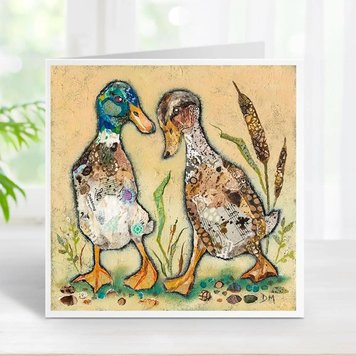 Dawn Maciocia 'Quackers Over You' Ducks Art Card