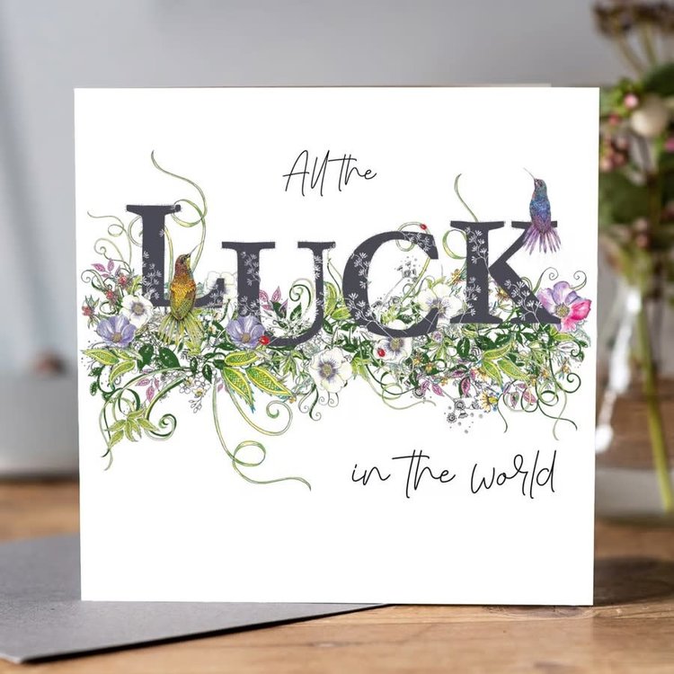 Doodleicious 'All the Luck' Botanical Art Card