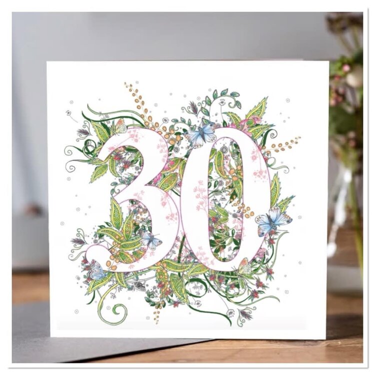 Doodleicious Flower Meadow Age Birthday Card