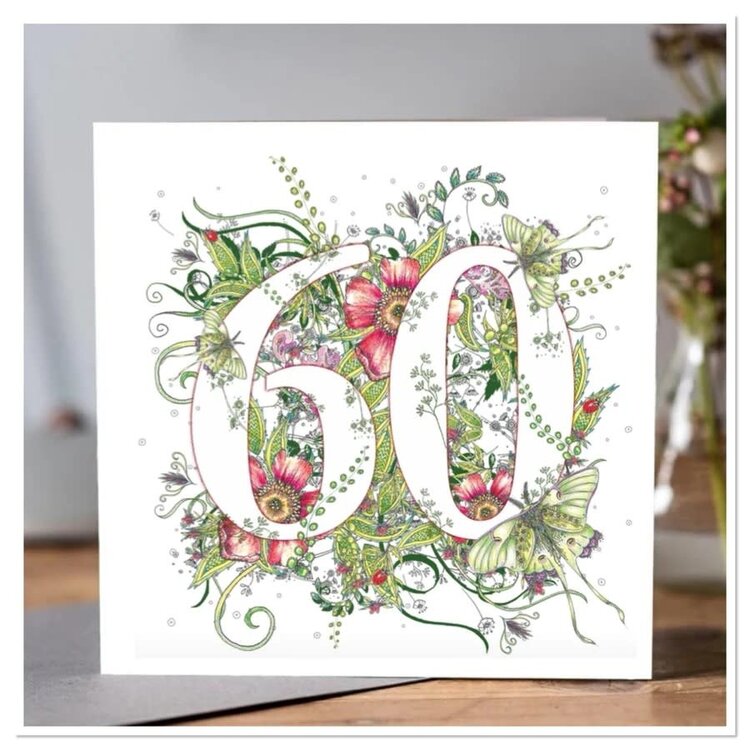 Doodleicious Flower Meadow Age Birthday Card