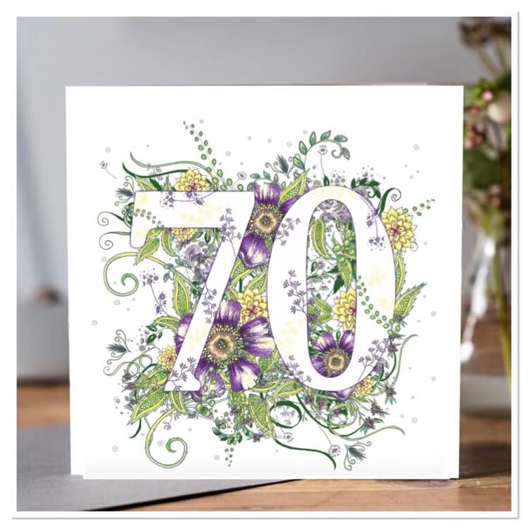 Doodleicious Flower Meadow Age Birthday Card