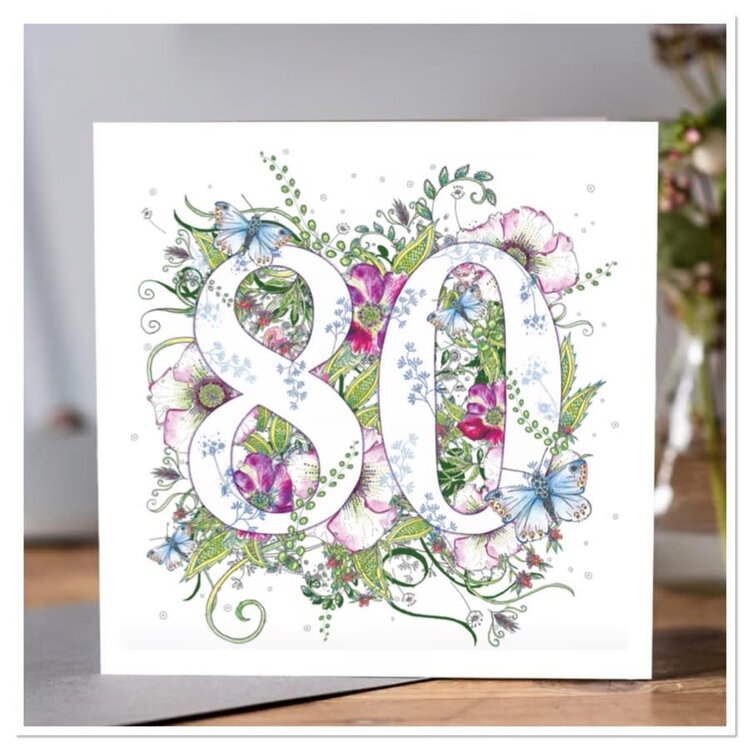 Doodleicious Flower Meadow Age Birthday Card