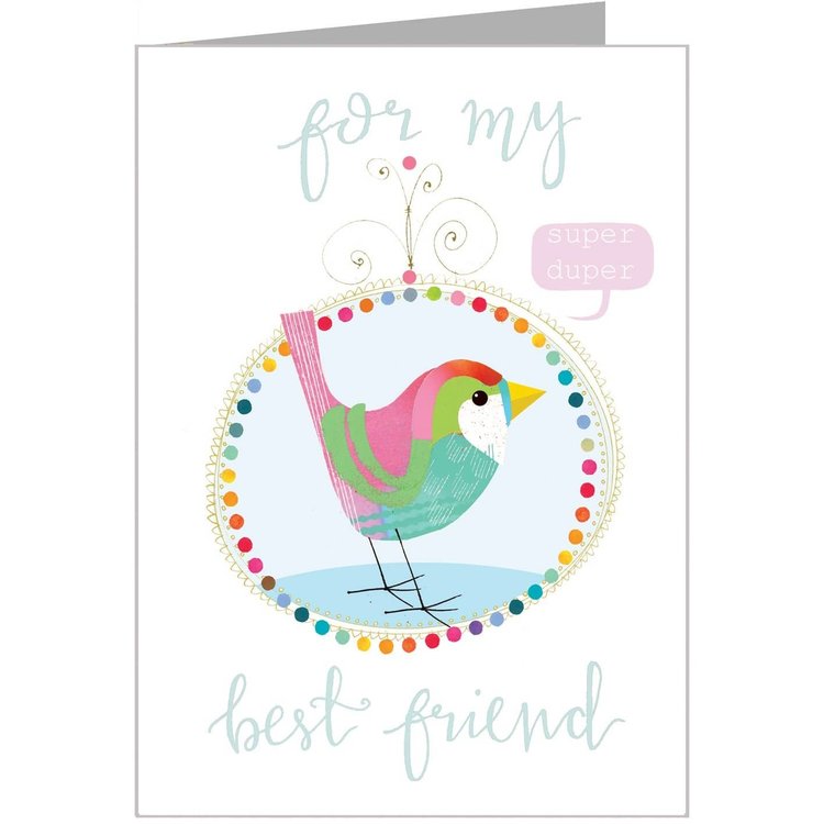 Kali Stileman 'For My Best Friend' Silver Foiled Card