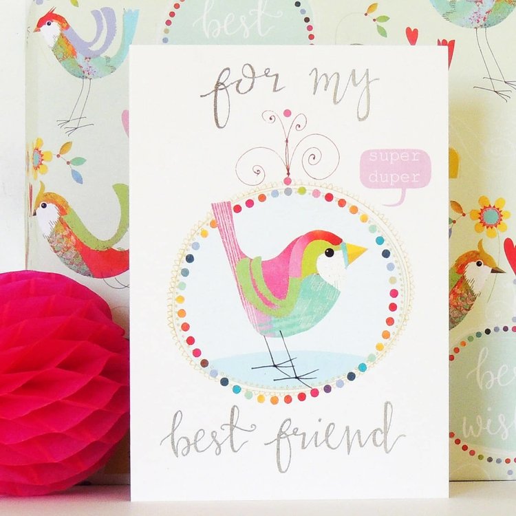 Kali Stileman 'For My Best Friend' Silver Foiled Card