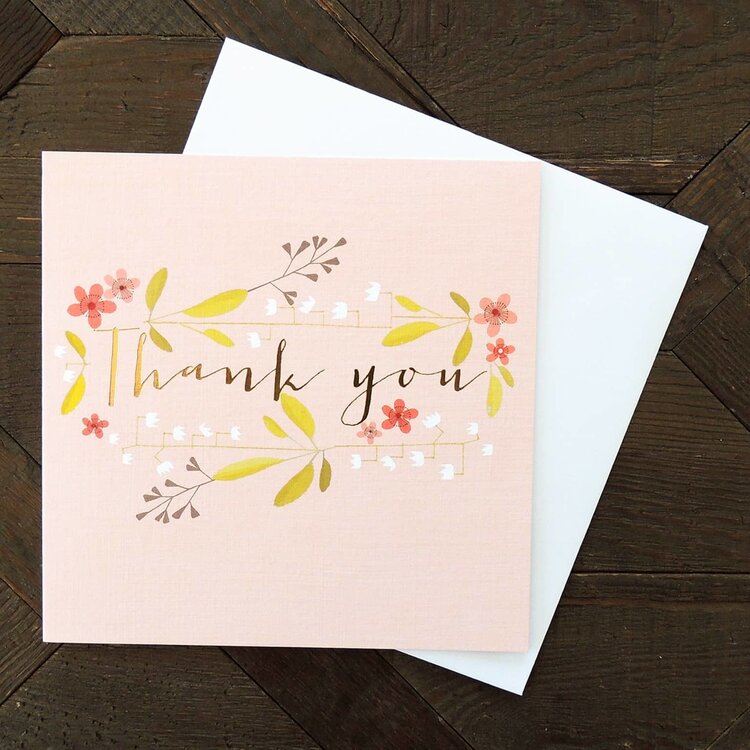 Kali Stileman 'Thank You' Gold Foiled Card