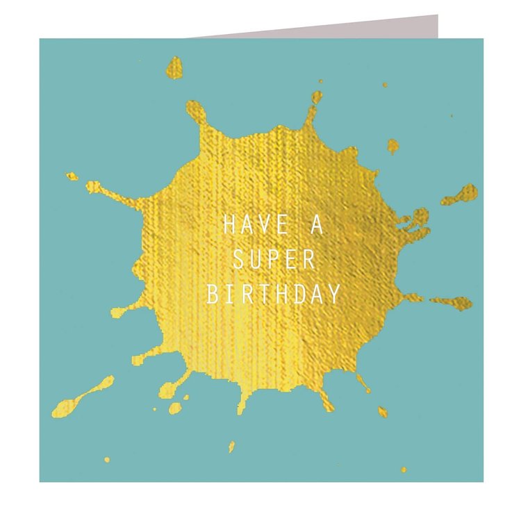 Kali Stileman 'Have a Super Birthday' Gold Foiled Card