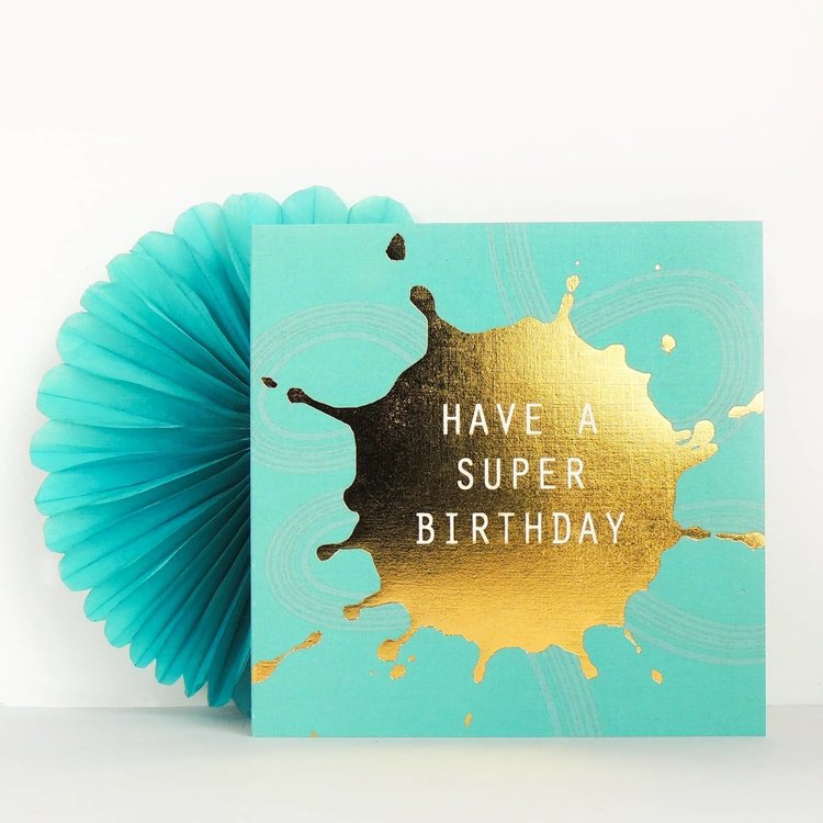 Kali Stileman 'Have a Super Birthday' Gold Foiled Card