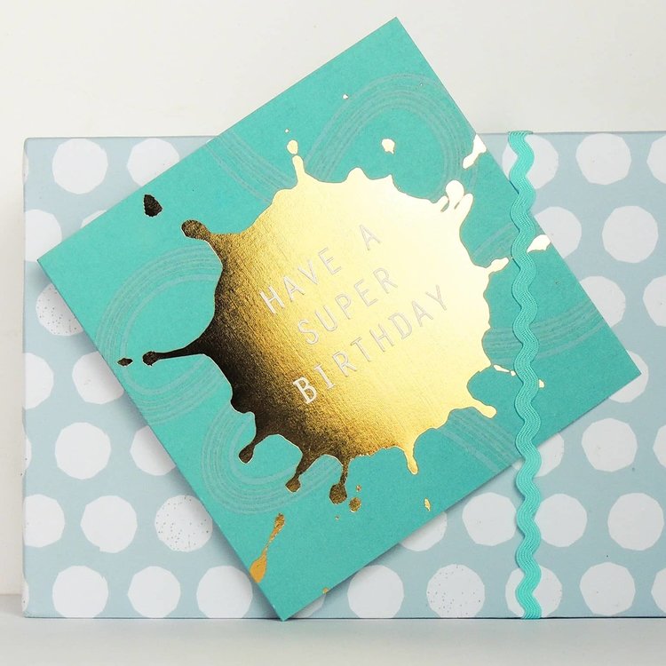 Kali Stileman 'Have a Super Birthday' Gold Foiled Card