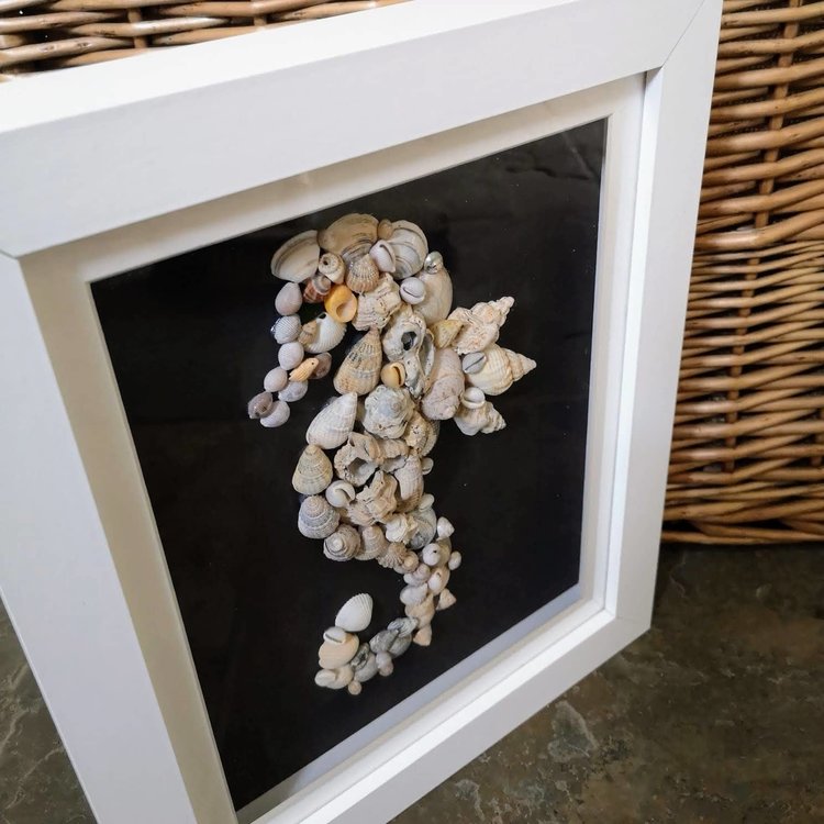 Annie Baxter ‘Studland Seahorse’ Framed Seashells Original