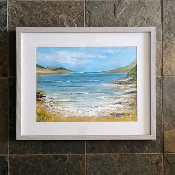 Chris Chorley 'Summer's Day at Lulworth Cove' Large Acrylic & Watercolour Original