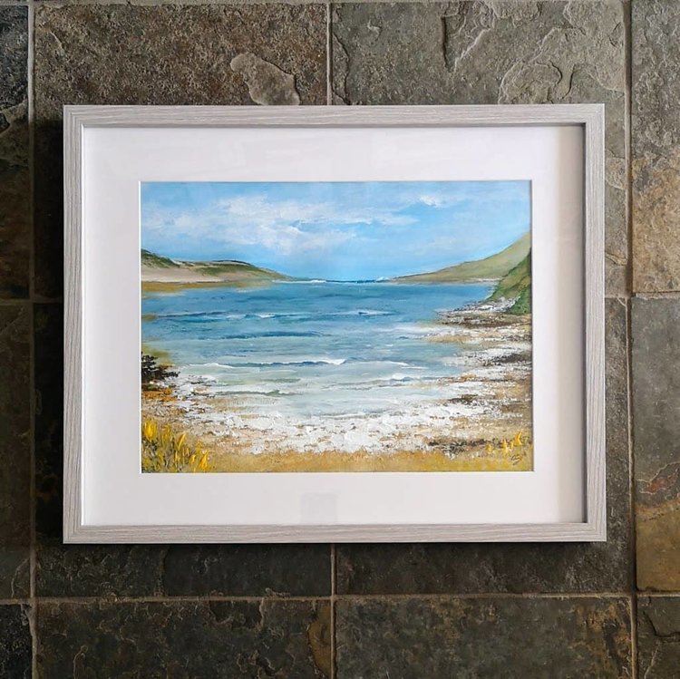 Chris Chorley 'Summer's Day at Lulworth Cove' Large Acrylic & Watercolour Original