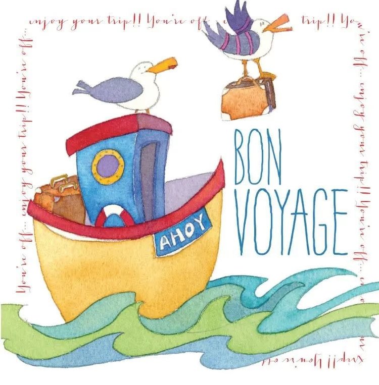 Emma Ball 'Bon Voyage' Quirky Birds Card