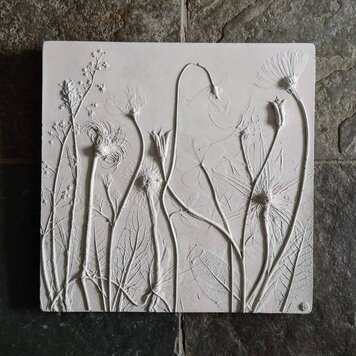 Rachel Dein Large Concrete Clematis Plaque