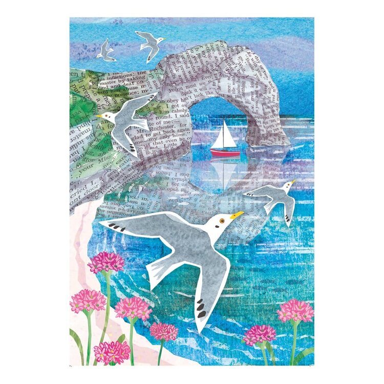 Maria Burns Durdle Door Illustrated Art Card