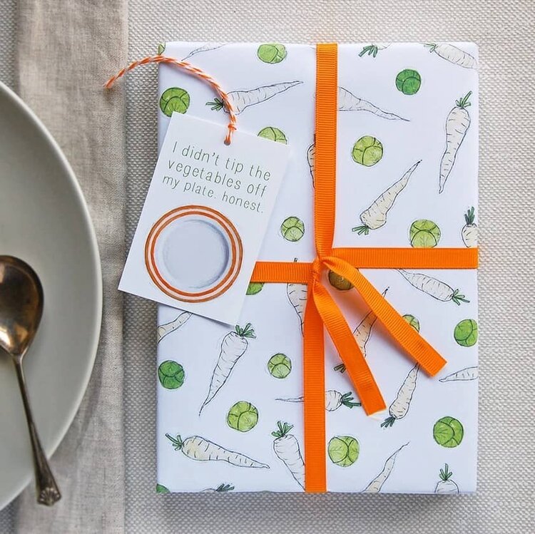 Clara and Macy Sprouts & Parsnips Gift Wrap & Tag Set