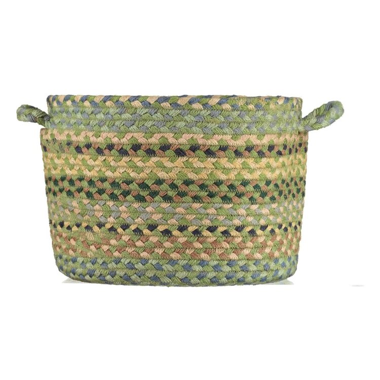 The Braided Rug Company Organic Jute 'Mint' Handled Utility Basket - Large