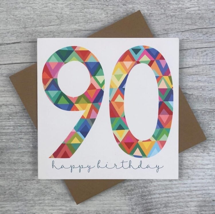 Joanne De Pace Colourful Age Birthday Card - Various