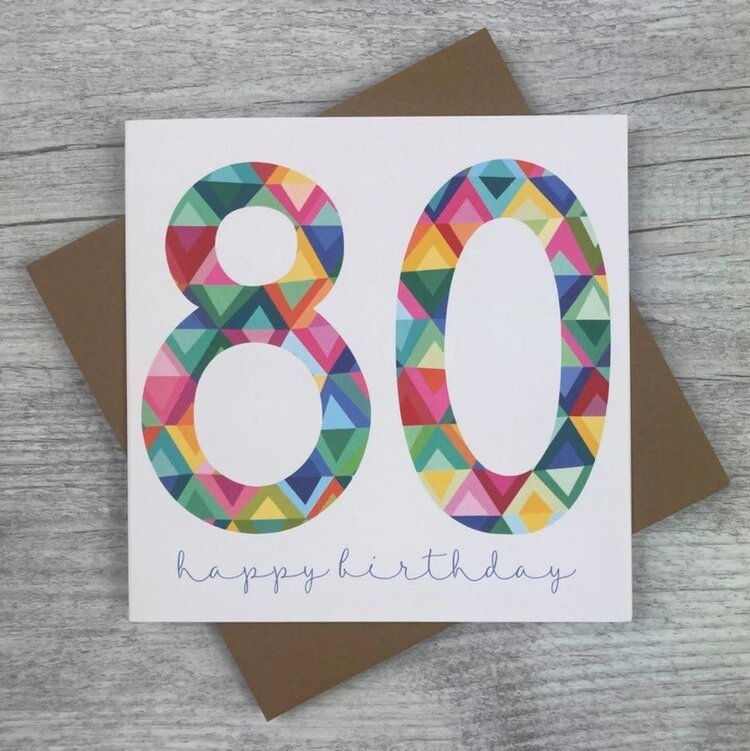 Joanne De Pace Colourful Age Birthday Card - Various