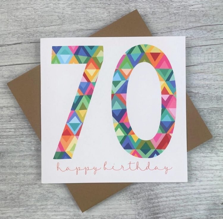 Joanne De Pace Colourful Age Birthday Card - Various