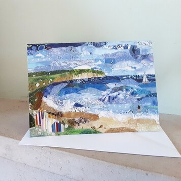Lyn Hunt Ballard Down, Swanage Textile Art Card