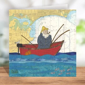 Hannah Wisdom Textiles ‘Old Harry At Poole’ Map Card