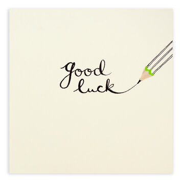 Ruth Jackson ‘Good Luck’ Pencil Shavings Card